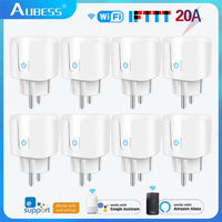 Aubess EWelink Smart Socket EU 20A Wifi Smart Plug With Power Monitoring Smart Home Voice Control Support Google Assistant Alexa