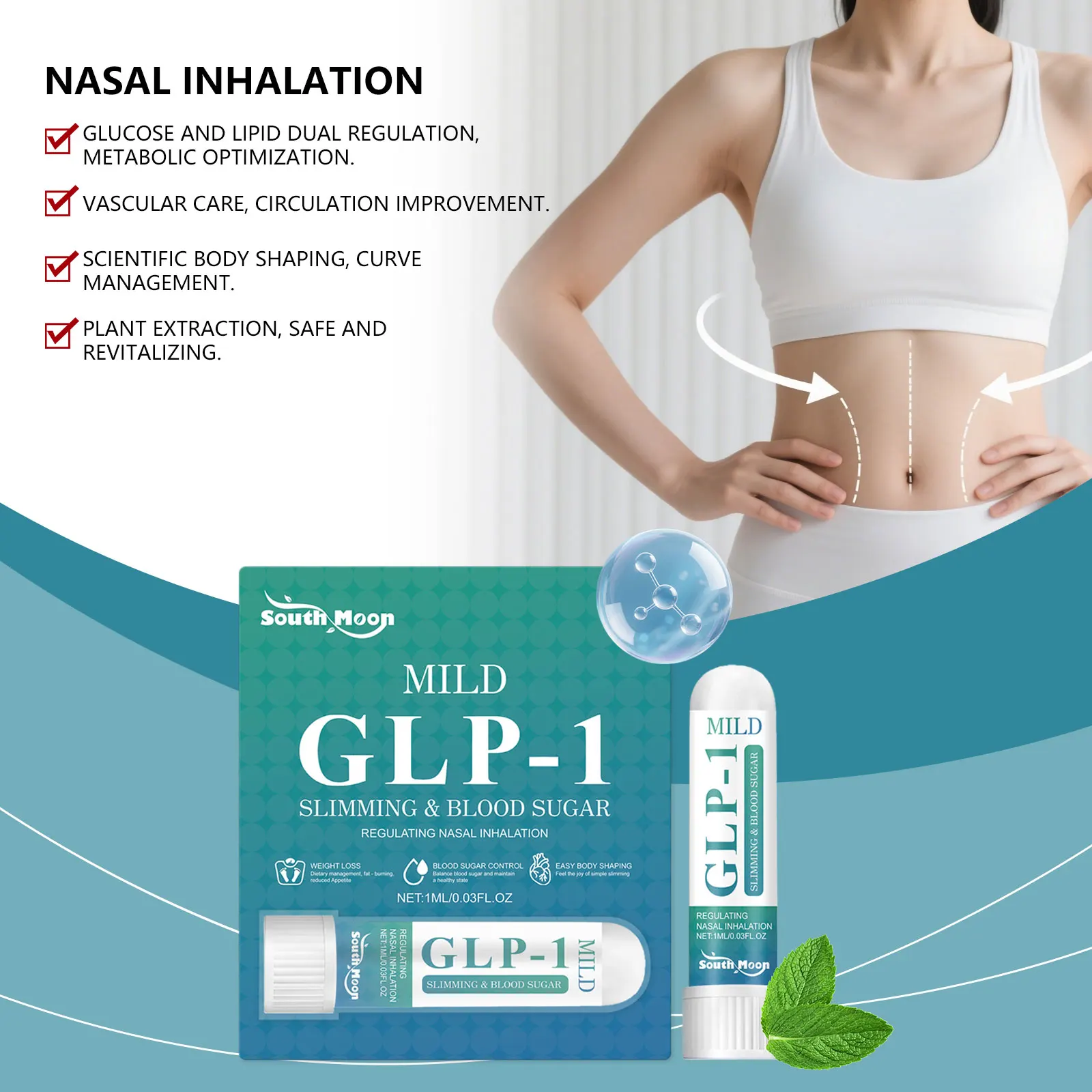 Weight Loss Nasal Inhaler GLP-1 Slimming Control Appetite Improve Stomach Remedy Metabolise Body Shaping Weight Management Care