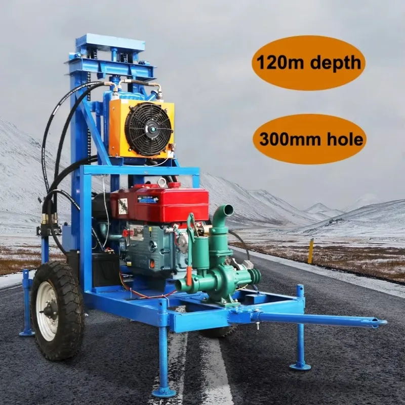 جنوب أفريقيا بالجملة 100 متر 120 متر جهاز حفر آبار المياه الهيدروليكي الصغير لمعدات الحفر المنزلية ساندي روكي #6