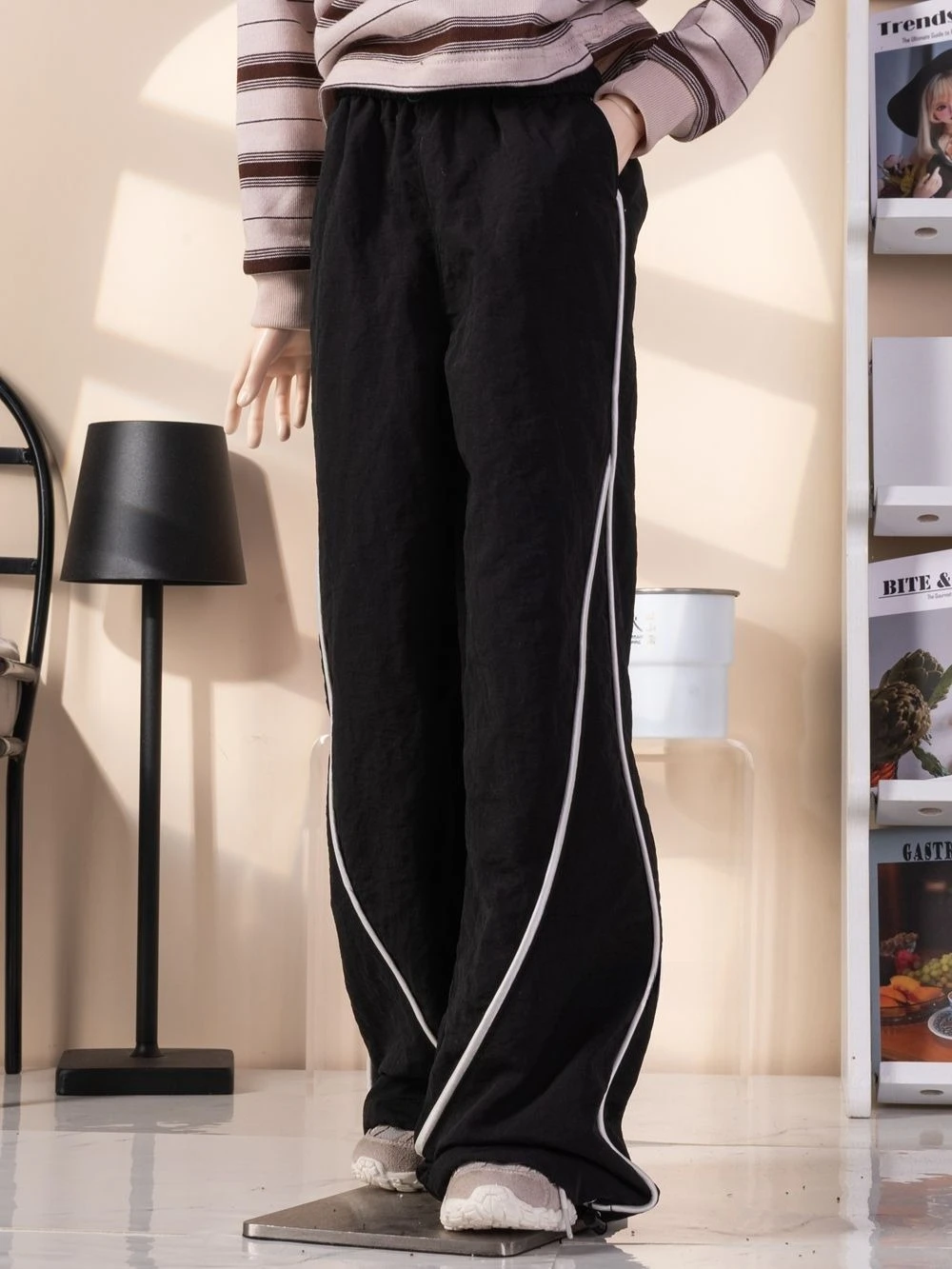 새로운 1/4 1/3 사이즈 남성 BJD 인형용 옷 (45, 70, 73, 75, 77cm) - 스플라이싱 루즈핏 스포츠 바지, 드레스업 장난감 인형 액세서리 (인형 제외)