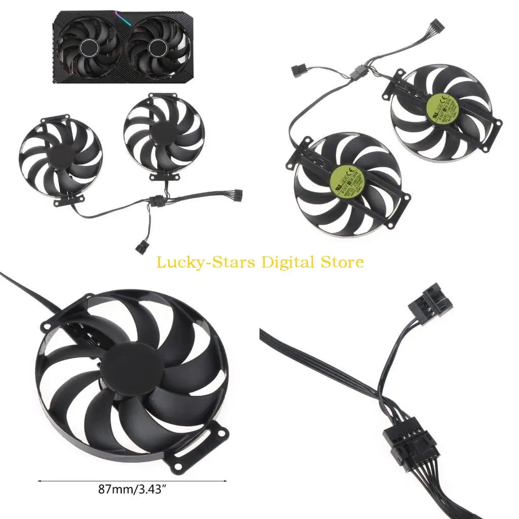 

T3EE 87mm PLA09215B12H 12V 0.5A VGA Fan Graphic Card Cooling for DUAL 3060