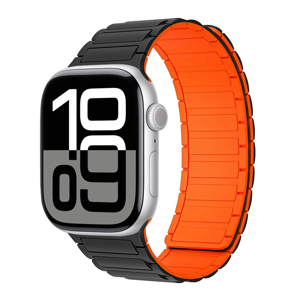 Magnetisches Schlaufenarmband für Apple Watch 46mm 44mm 40mm 45mm 41mm 42mm Silikonarmband iWatch Series 12 11 10 9 SE Ultra 4 3 – Detail 5