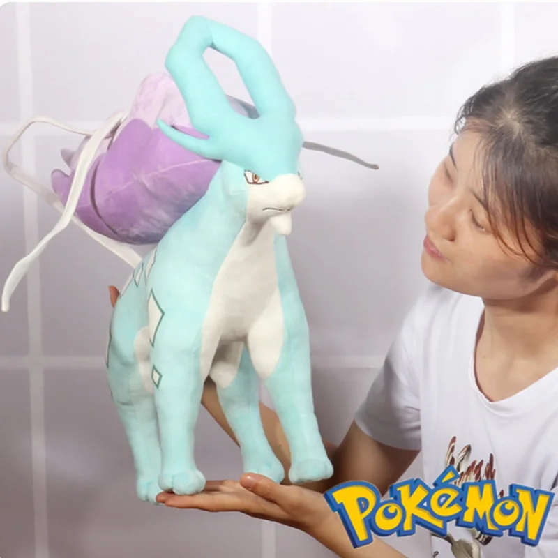 42cm Anime Pokemon Suicone Plush Doll Kawayi Cartoon Pillow Soft Filler Plush Toys Dolls Room Decoration Children Birthday Gift