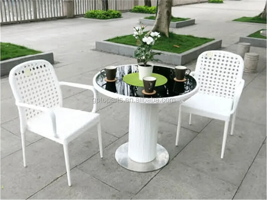 Rattan garden chair set wicker table and chairs outdoor balcony furniture