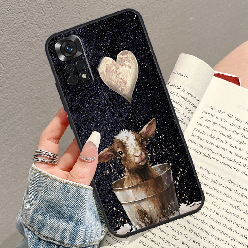 Western Highland Cow Sunflower Cute Case For Xiaomi Redmi Note 8 9 10 11 12 Pro Plus Turbo 11S 10S 12S Redmi 9C 10C 12C Coque