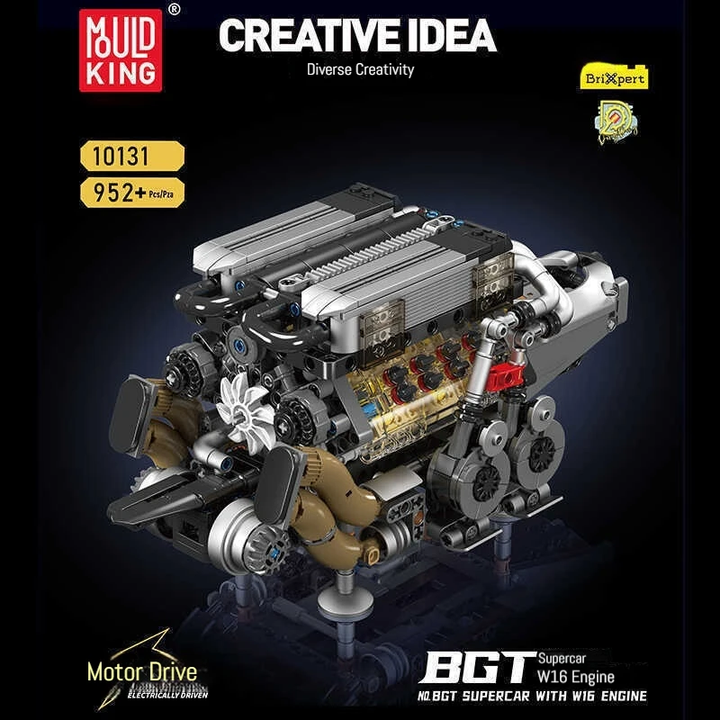 

YX 10131 W16 электрический суперкар модель двигателя строительные блоки высокая сложность механический сборочный набор для взрослых Коллекционная игрушка в подарок