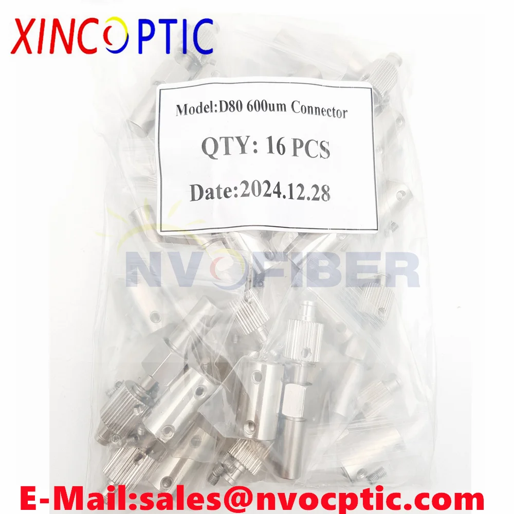 1pcs 100um/ 200um/300um/400um/600/800um/ 0.9 Big Diameter Laser Fiber Optic Connector for High Power Energy CablesD80 Sapphire