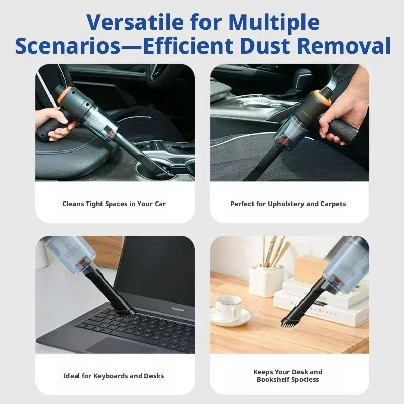 Car Vacuum Cleaners Wireless PowerfuPortable Easy to Carry Effortlessly Cleans Dead Corners Supports Suction & Blowing Functions