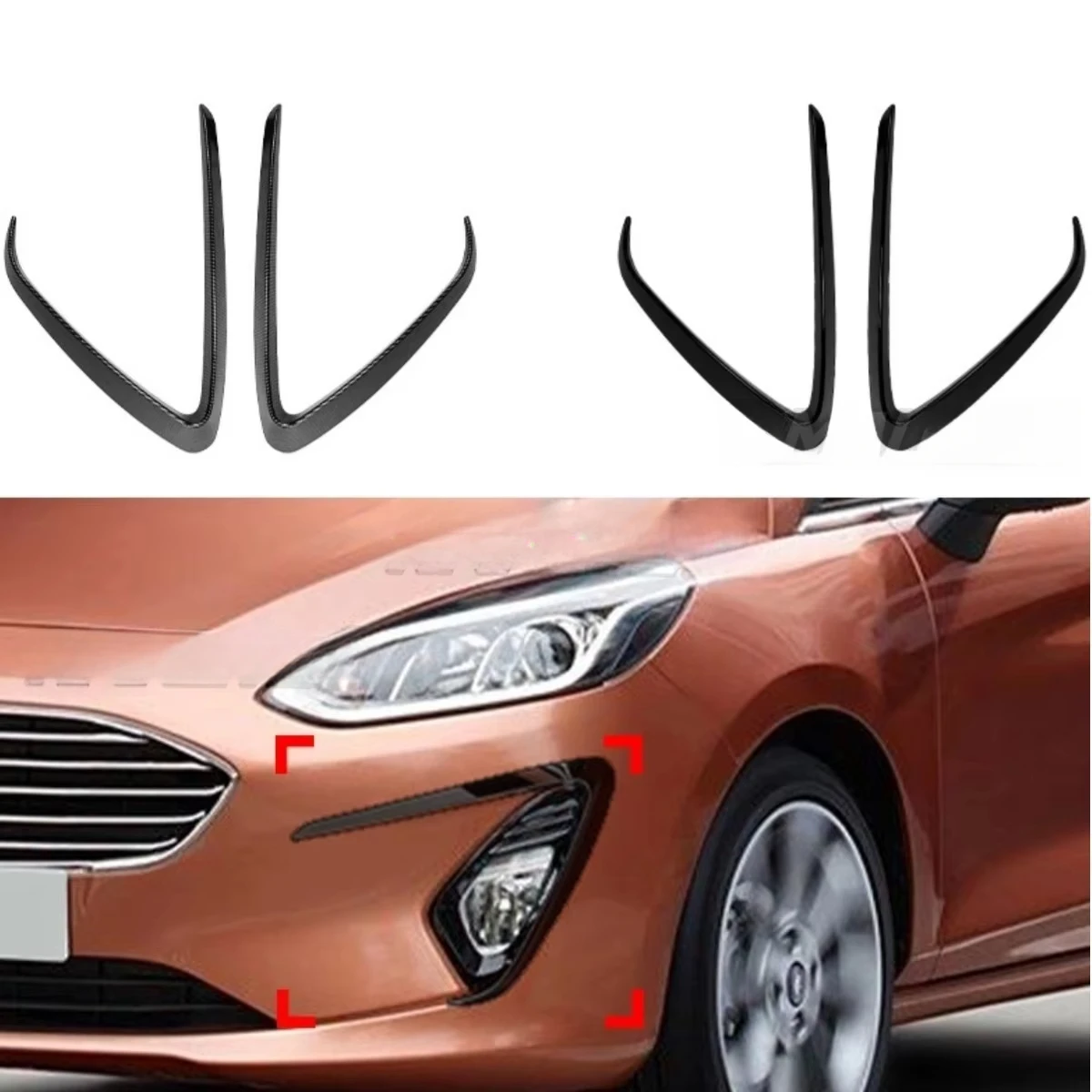 

Для Ford Fiesta MK8 Standard Edition 2018-2020 комплекты для стайлинга передний бампер боковой разветвитель ветровой нож спойлер тюнинг воздушное лезвие