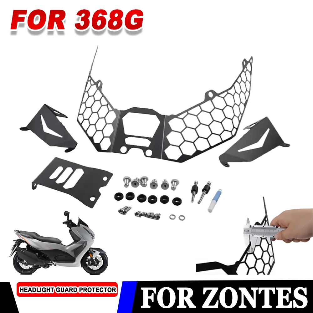 

For Zontes G368 368G Motorcycle Head Light Protector Guard Cover Universal Fit Grille Accessories Lamp Protection