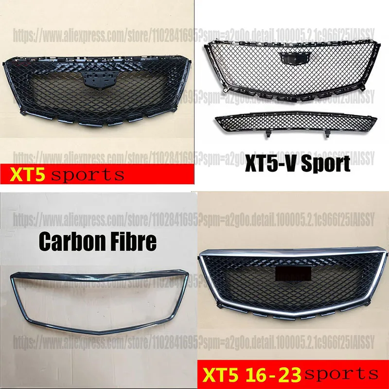 For Cadillac XT5 2016 2017 2018 2019 2020 2021 2022 2023 Front Bumper Mesh star Grill Grille trim car acesssories