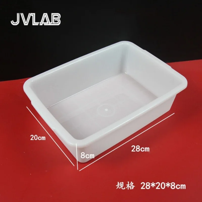 

White Plastic Reagent Bottle Tray 28x20x8cm - Lab Sink Organizer, Science Experiment Storage Box, Teaching Equipment for lab