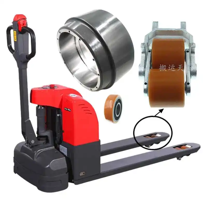 Linde MT15 Electric Handling Forklift Carrying Wheel Assembly 11338501100 Balance Wheel 11334505501