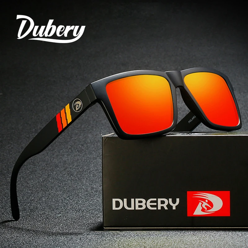 DUBERY Brand Popular Sunglasses Men Women Design Classic Square Sun Glasses UV400 High Quality Polarized Fishing Beach Eyewear