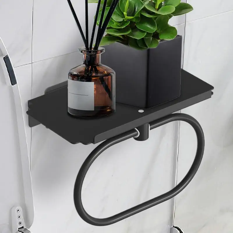 

Кольцо для полотенец для ванной комнаты, сверхмощная фурнитура для ванной, аксессуары без сверления, настенная вешалка для полотенец с полкой