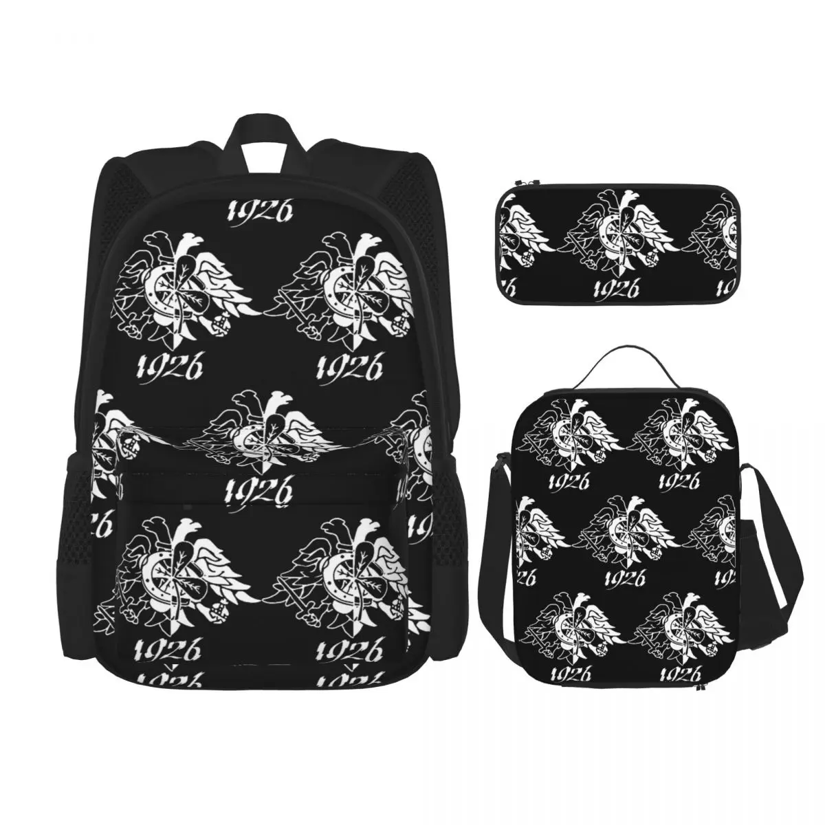 Paok Thessaloniki Ultras Hooligans Backpacks Bookbag Students School Bags Kids Rucksack Lunch Bag Pen Bag Three-Piece Set