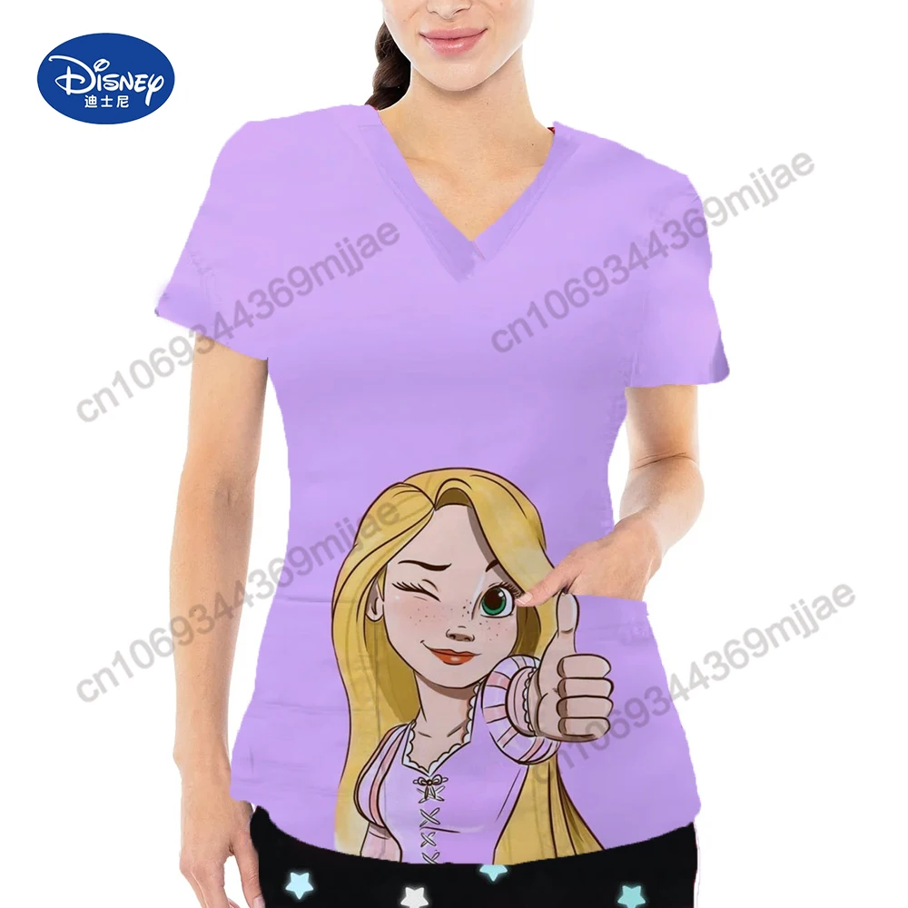 

Disney Pocket V-Neck Funny T Shirts Women's Short Sleeve T-shirt Japanese Y2k Tops for Women 2023 Traf 2023 Woman Yk2 Crop Top