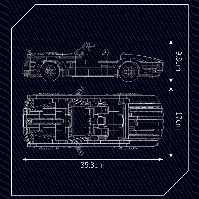 Mould King-bloques de construcción de coche técnico, MOC Wraith Oldtime, montaje de modelo de coche deportivo, juguetes de ladrillo para niños, regalo de Navidad, 10031