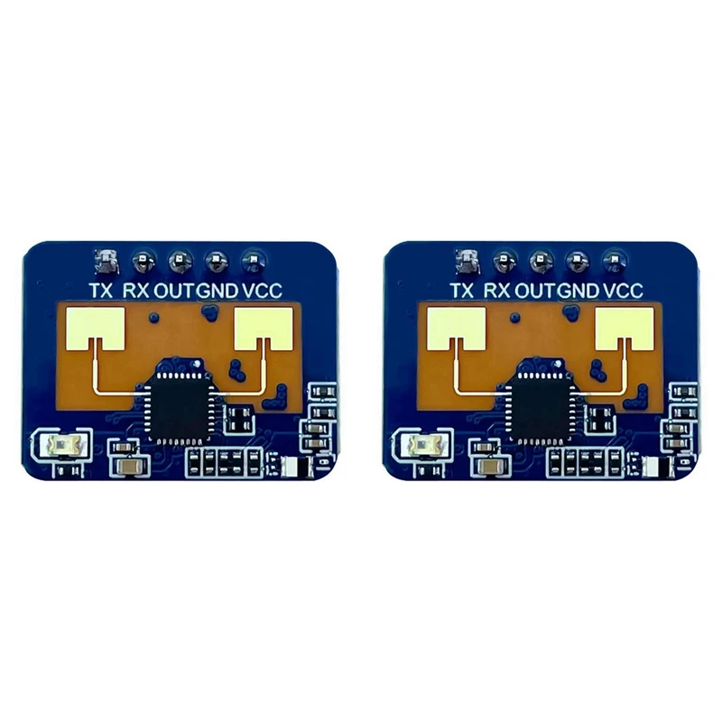 

【Горячий торт】2X LD2410C 24G радар датчик присутствия человека FMCW радар миллиметровая волна модуль обнаружения движения DC5V