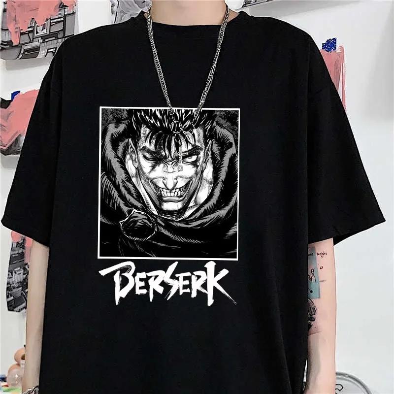 Classic Anime Berserk Pattern Printed Men's t-Shirt Street Berserk Harajuku Loose T-Shirt Top