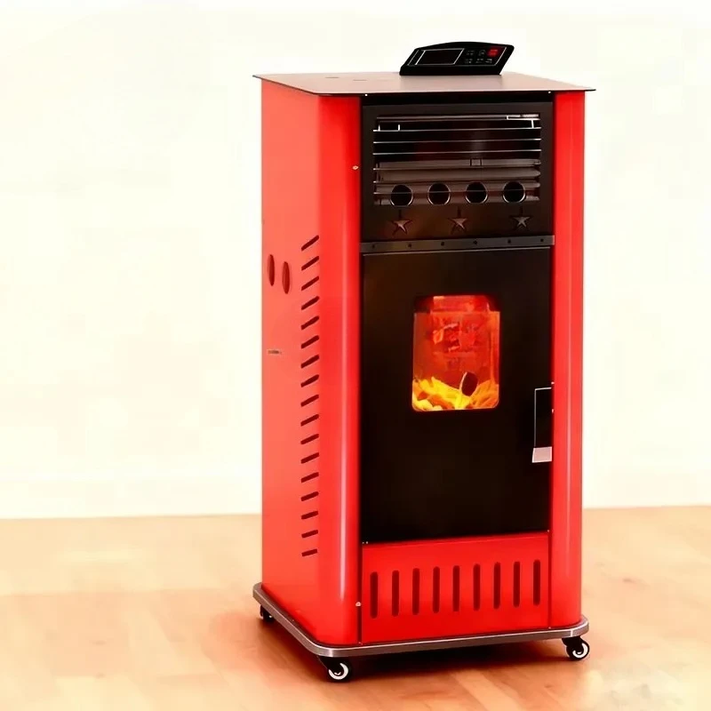 Smart Whole-Home Heating Pellet Stove with Constant Temperature Control for Home Use