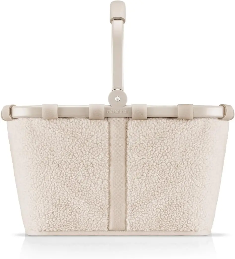 Isenthel Carrybag Teddy Sand – Stabiler Einkaufskorb mit viel Stauraum und praktischer Innentasche – Eleganter und wasserabweisender