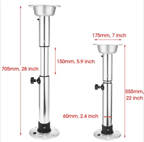 Height Adjustable Campervan Table Leg RV parts telescopic table legs caravan support legs