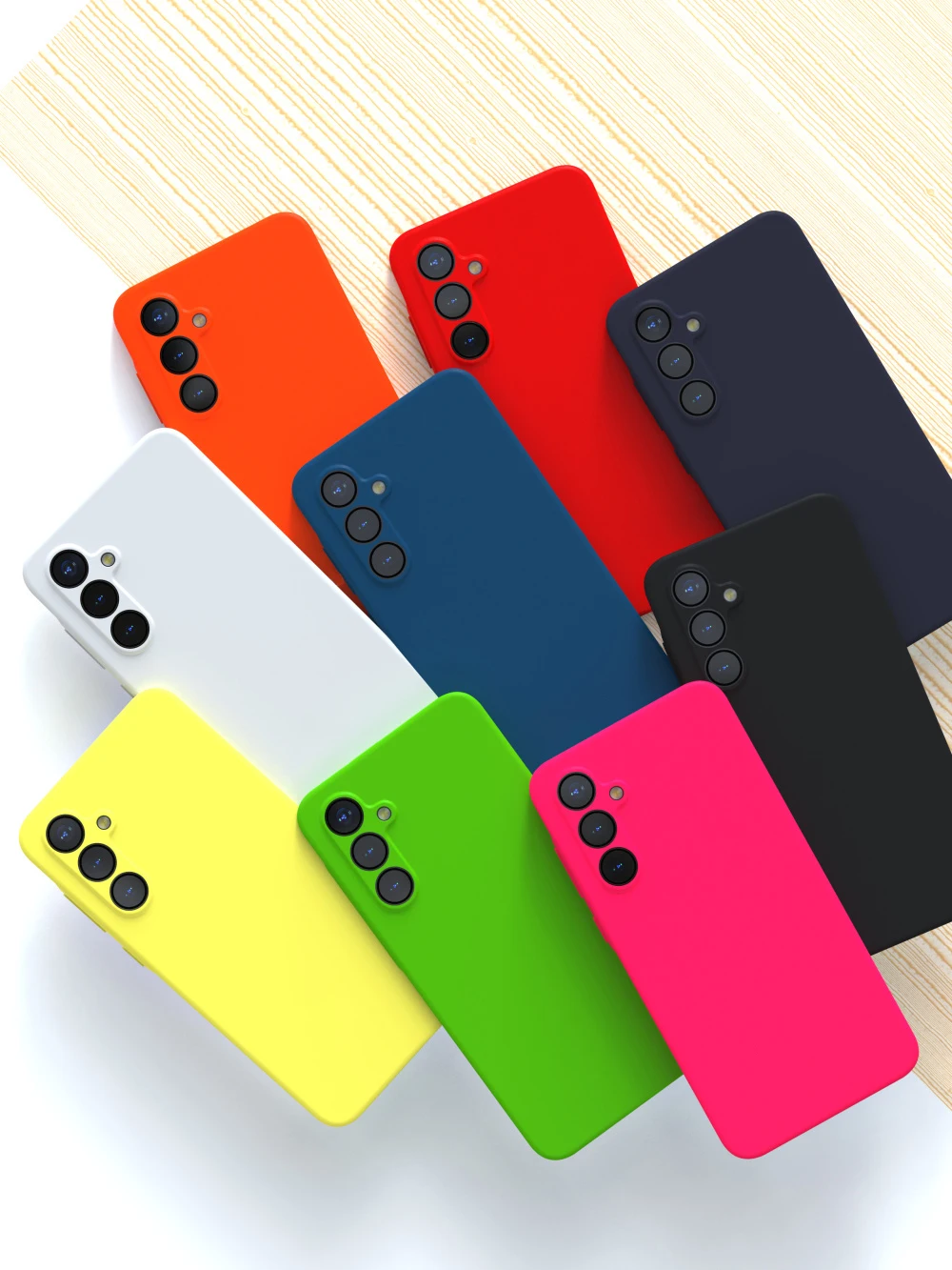 New For Samsung Galaxy A55 Liquid Silicone Case A 35 55 34 54 5G Cover Funda Coque Soft TPU Phone Bumper For A35 A15 A14 A34 A52