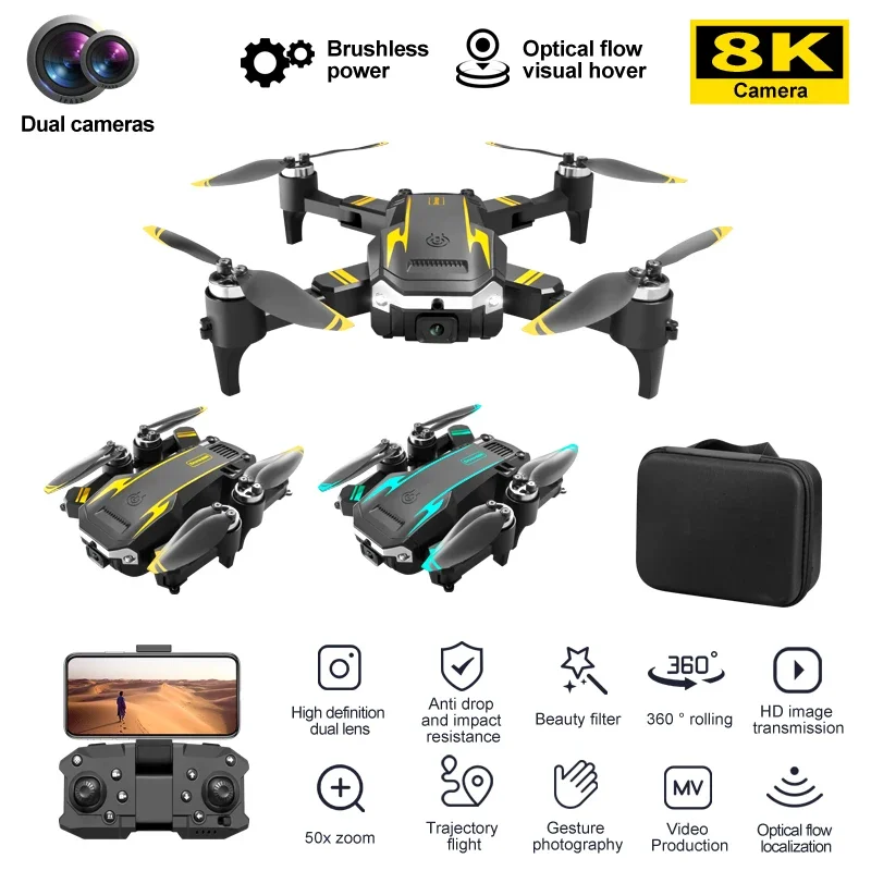 S6 Pro Aerial Drone 8K Dual Camera GPS 5G Intelligent Obstacle Avoidance Optical Flow Positioning Brushless Upgraded RC 10000M