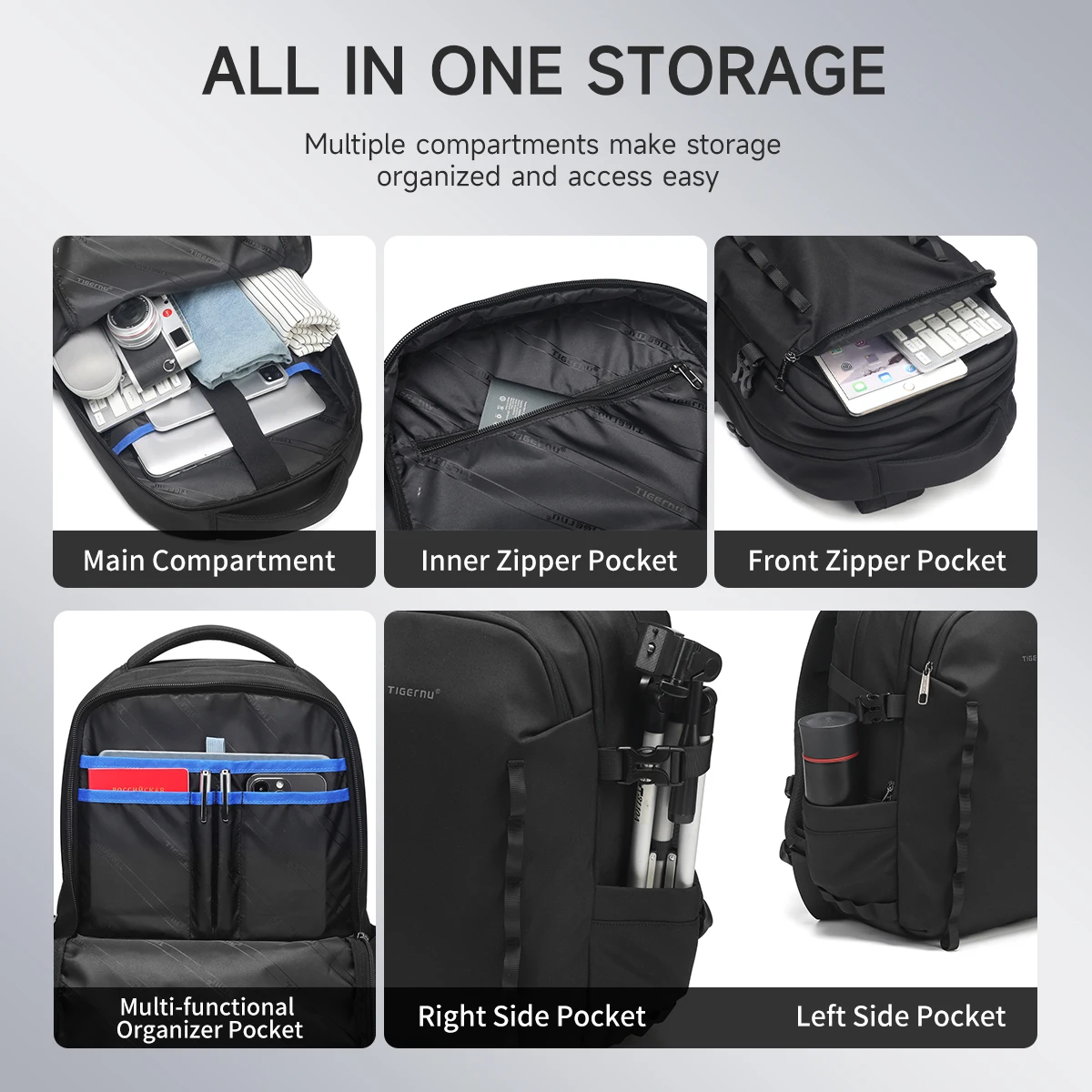 Tigernu حقائب ظهر للنساء للحقائب المدرسية للرجال حقيبة السفر حقائب الظهر في الهواء الطلق الذكور المشي لمسافات طويلة على ظهره حقيبة مدرسية الإناث