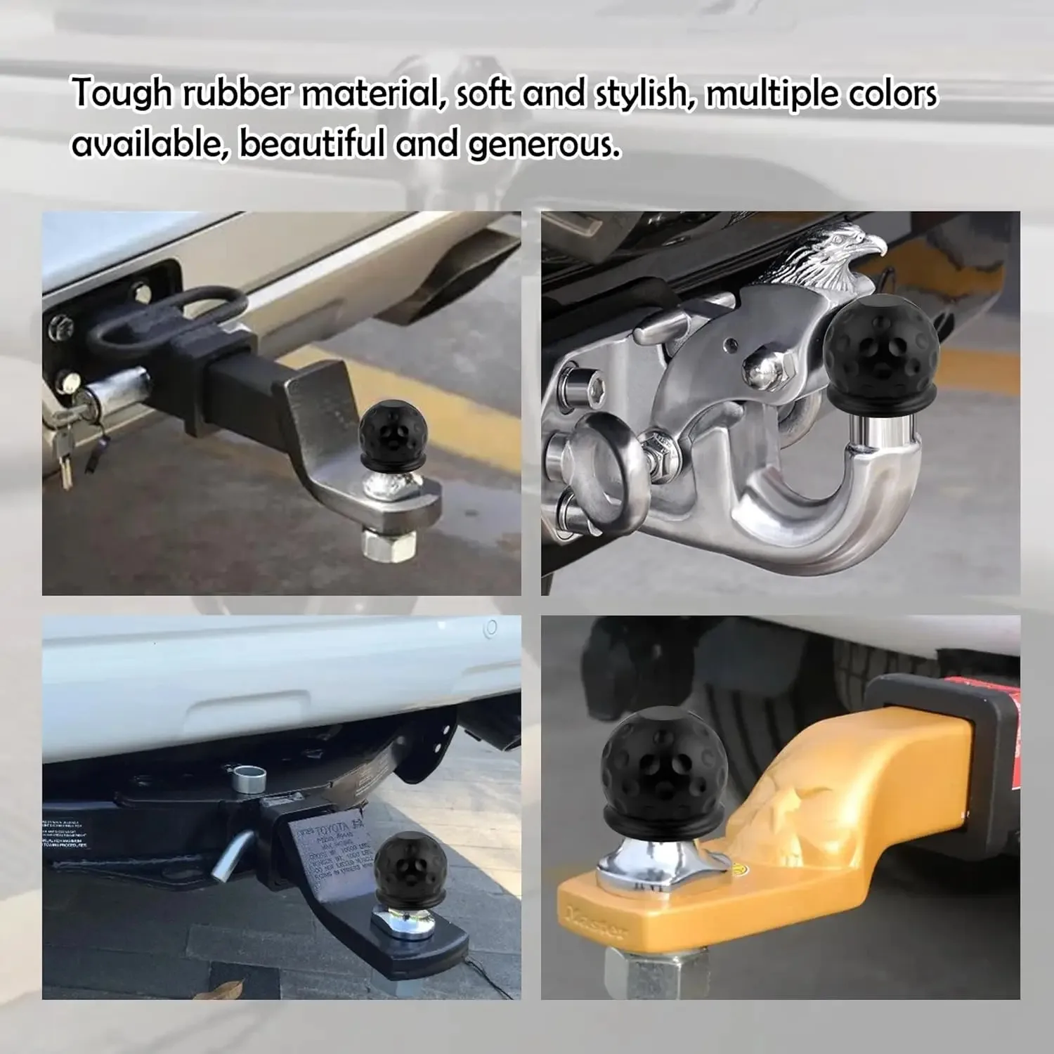 Universal 55MM Tow Bar Ball Cover Cap Trailer Ball Cover Tow Bar Cap Hitch Trailer Towball Protect Car Accessories