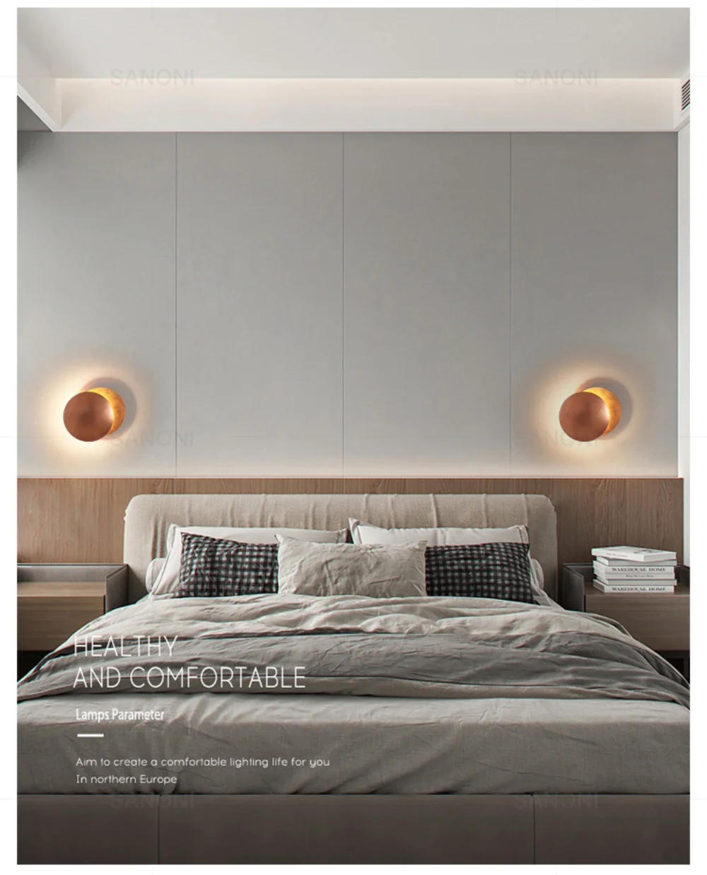 Modern LED Aisle Wall Lamp for Bedroom Bedside Living Room Stairs Corridor Eclipse Sconce Home Decor Lighting Fixture Luster