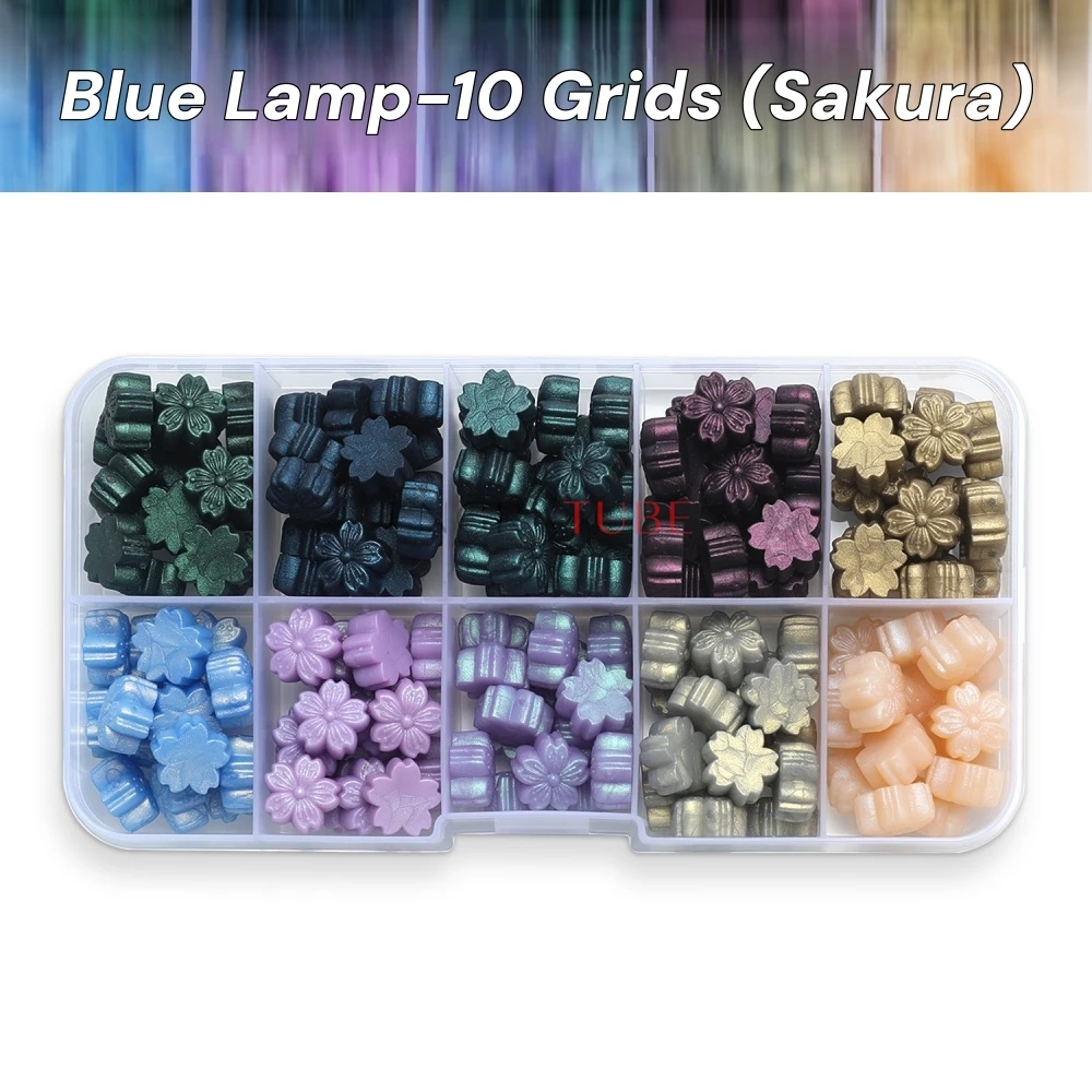 10 Grids Boxed Sakura Octagon Sunflower Wax Sealing Beads Crystal Aurora For DIY Envelope Letter Wedding Invitation Scrapbooking