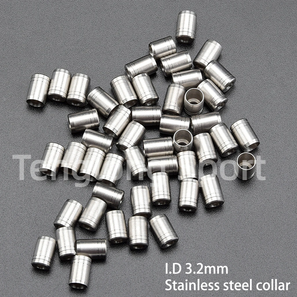 24pcs Archery Arrow Collar Explosion-proof Ring 3.2mm Stainless Steel Nock Point Collar For I.d 3.2mm Carbon Shaft