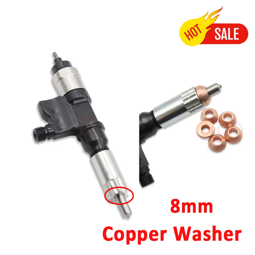 10 pieces Auto injector Oring Copper Washer Oil Injector Copper Washer 8mm  for ISUZU DENSO Injector 095000-5471 095000-8900