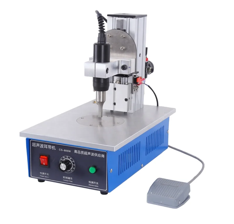 New Condition Portable Mini Europlug 220V 35KHZ 800W Mask Ear Loop Manual Plastic Welding Machine Ultrasonic Spot Welder
