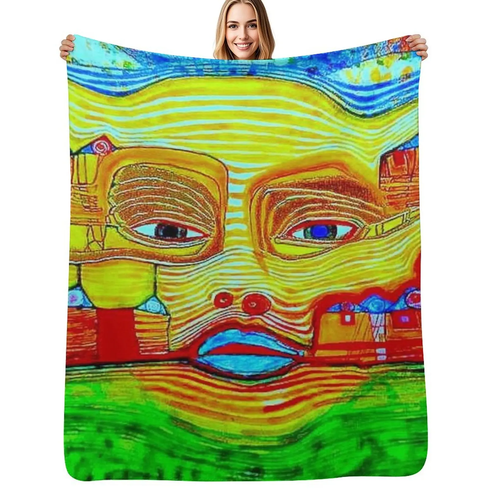

Irinaland neon Throw Blanket Soft Comfort Blanket for Reading Watching TV
