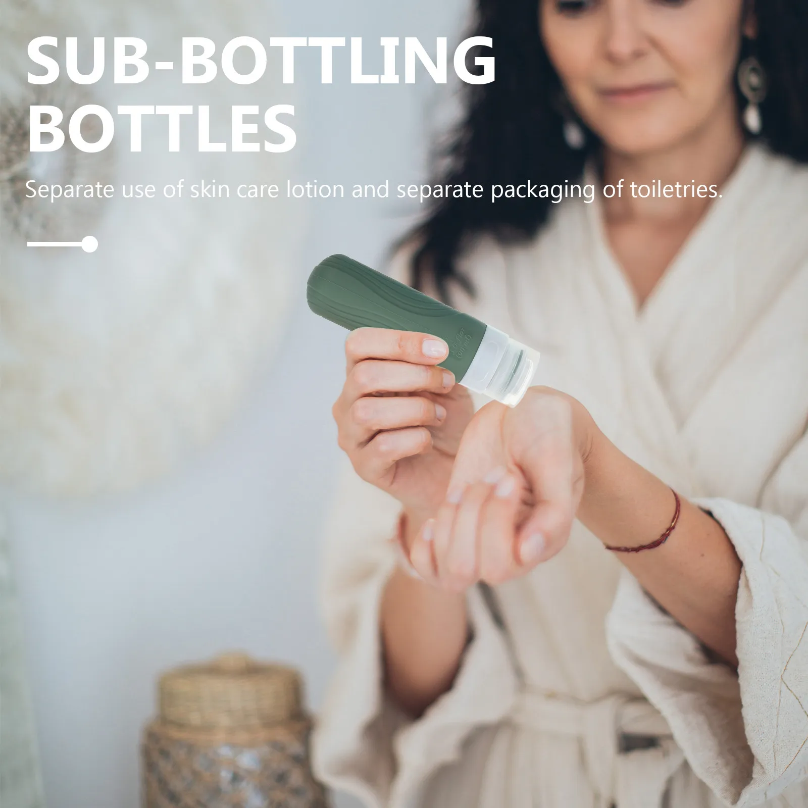 

4Pcs 90Ml Compact Refillable Travel Toiletry Bottles Set Leakproof Squeeze Shampoo Conditioner Soap Dispenser Bottles for Gym