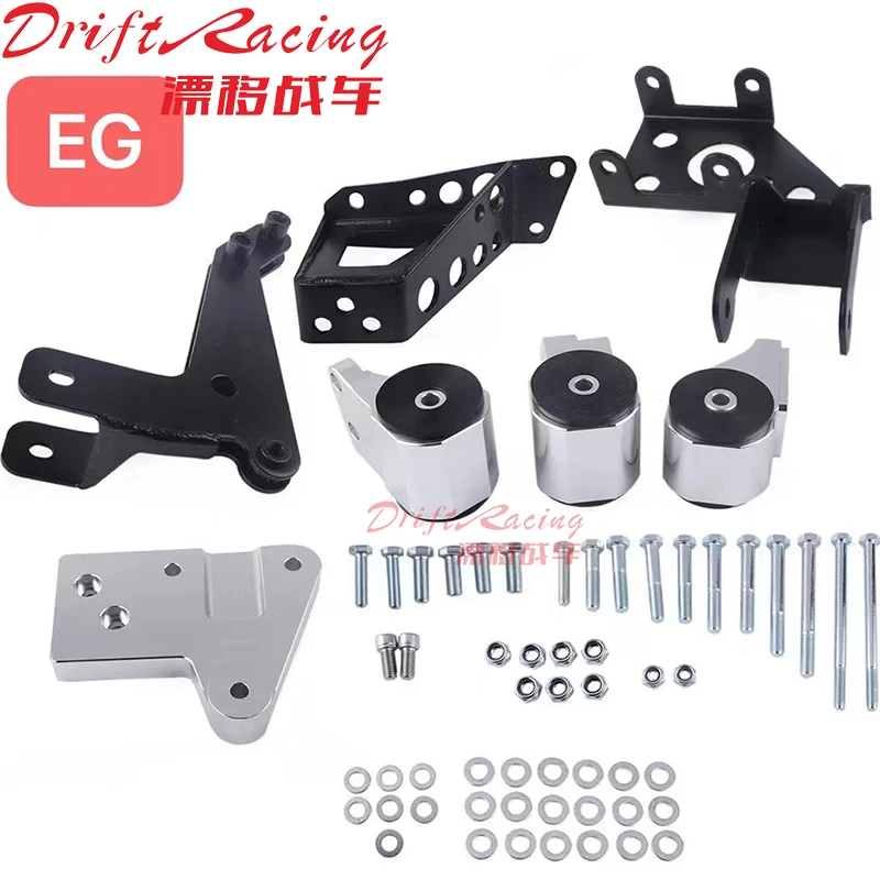 

1set Car Engine Mounts Motor Swap Kit Aluminum Racing Engine Mounts For HONDA CIVIC 92-95 EG 96-00 EK Chassis Engine K-series