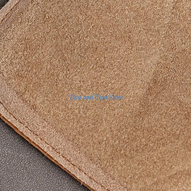 HX6F Genuine Leather Jewelry Soft Protective Bag For Necklaces Earrings Gift Packaging Customizable Size Color