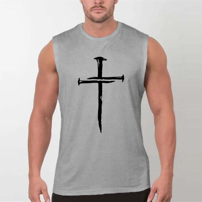 Personalized Cross Prns Mesh Quick Dry Singlets Bodybuilding Sports Tank Tops Gym Fitness Sleeveless Shirtint Running Vests Me