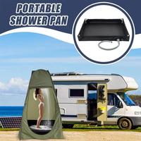 Camping Shower Base Temporary Folding Shower Stall Basin Waterproof Multifunctional Tent Awning Bottom For Pet Bath And RV G3O3