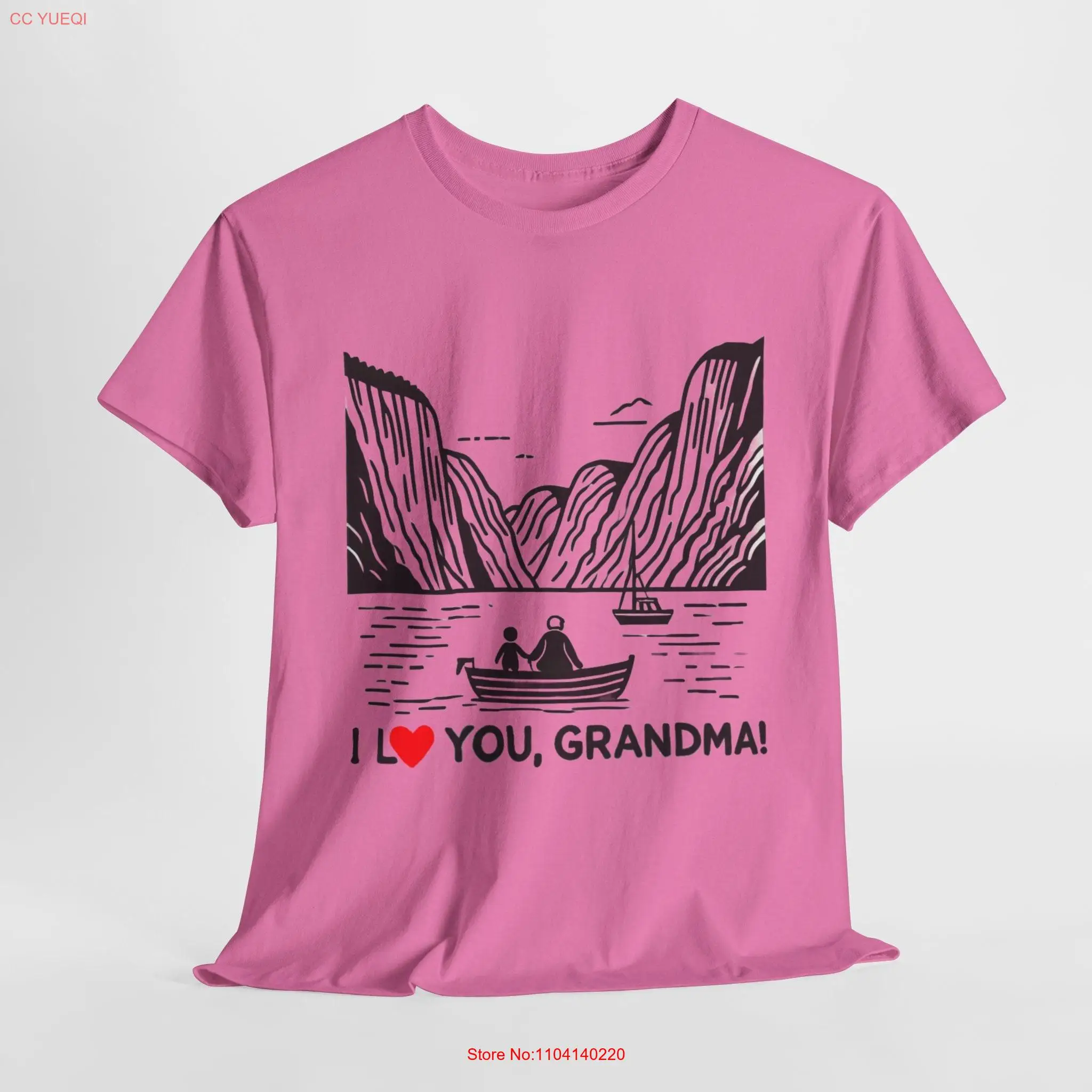 Fjord Adventures I Love You Grandma T Shirt long or short sleeves