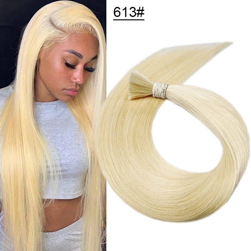 Shinehair 613 Blonde Color Straight Highlight Hair Human Braiding Bulk Virgin Hair Bundle 1b 99J Hair Extensions For Braiding