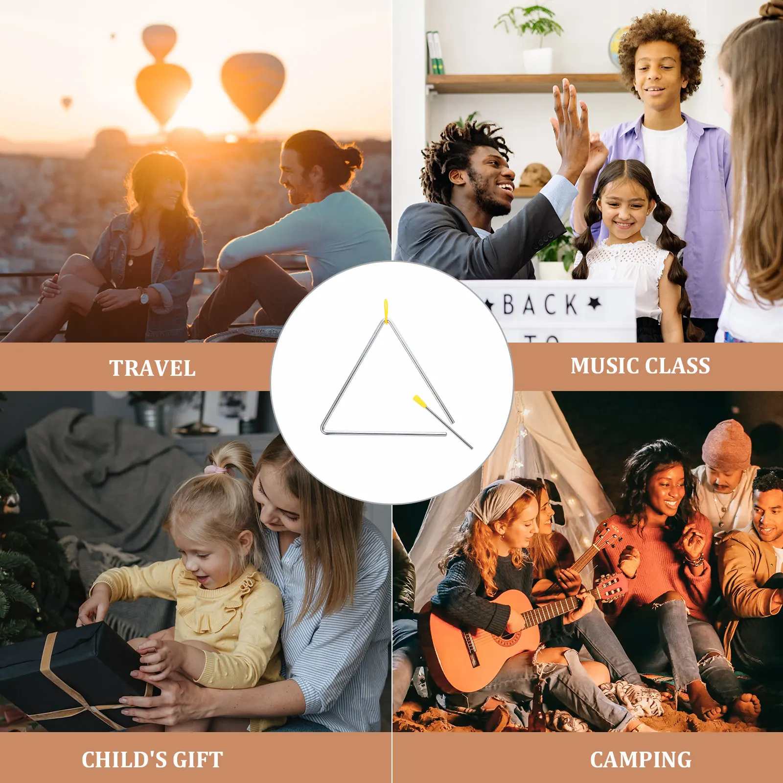 

Musical Instrument Triangle Bell Child Kids Instruments Metal Children Percussion