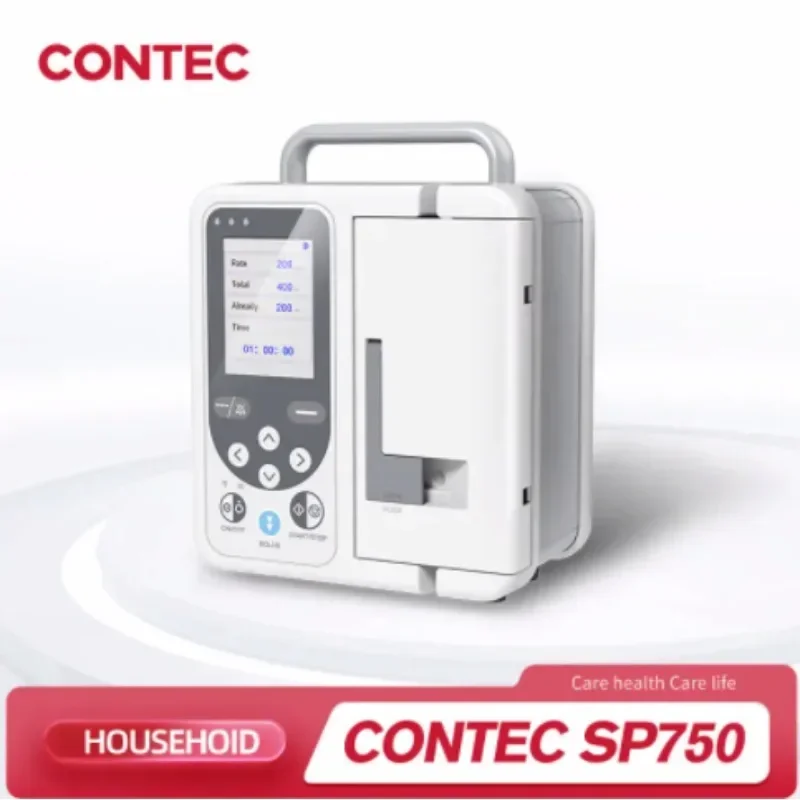 CONTEC SP750 Infusion Pump Real-time Alarm Large LCD Display Volumetric IV Fluid Syringe Pump (Human or Veterinary Use）