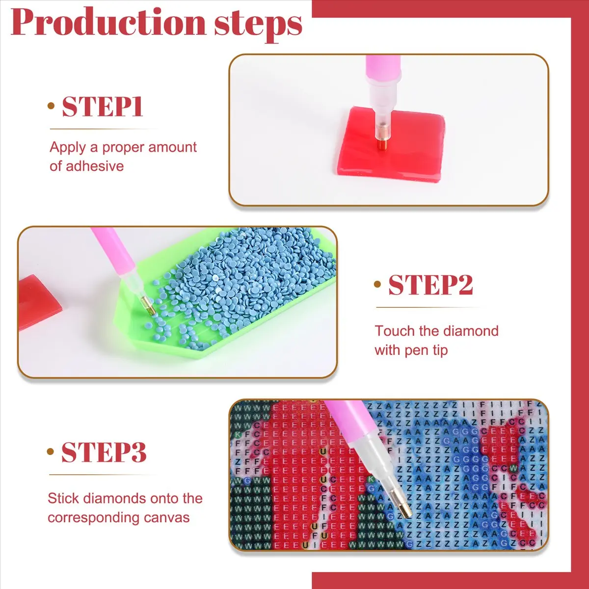 Carefree- Koi Fish  Painting Kits for Adults, Embroidery Craft Decor Cross Stitch Kits with Tools for Home Wall Decoration