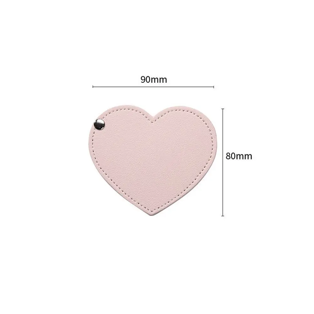 Mini Portable Heart Compact Mirror Solid Color Unbreakable Makeup Mirror Rotating Ultra-thin Cosmetic Mirror Travel