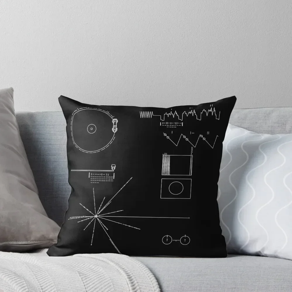 

The Voyager Golden Record Throw Pillow Cusions Cover Cushion Cover Set Sitting Cushion pillow