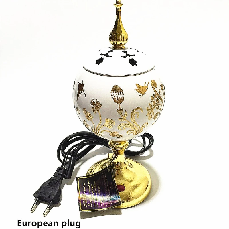 Arabian Electric Incense Burner Modern Portable Sandalwood Aromatherapy Diffuser Incense Burner Gift Incensario Home Decoration